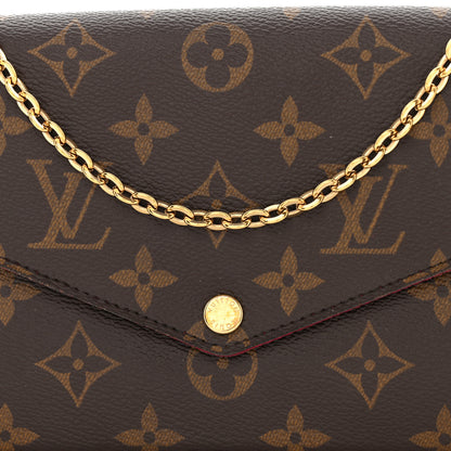 Louis Vuitton Monogram Pochette Felicie Chain Wallet Fuchsia 9 of 15