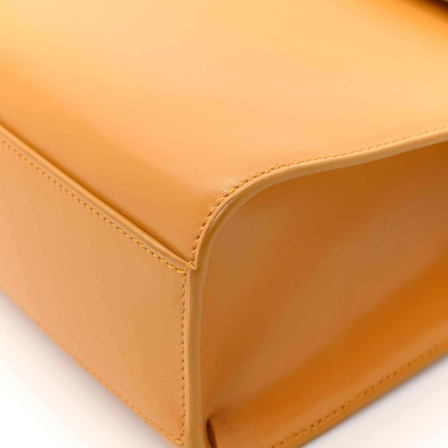 Saint Laurent Smooth Calfskin Manhattan Baguette Tangerine 13 of 15