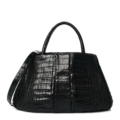 Nancy Gonzalez Crocodile Top Handle Stachel Black 1 of 10
