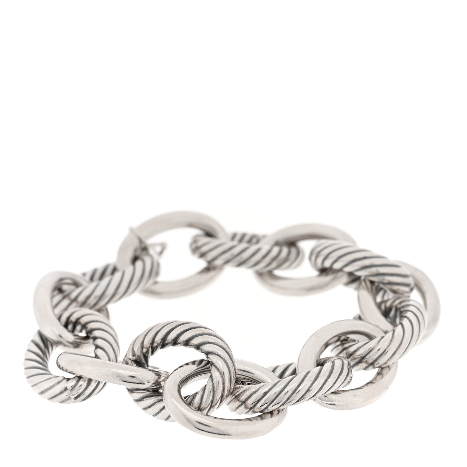 David Yurman Sterling Silver 17mm Extra Large Oval Link Bracelet 1 of 3