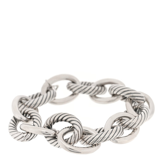 Sterling Silver 17mm Extra Large Oval Link Bracelet