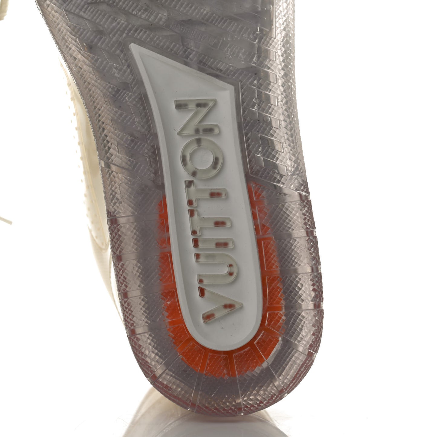Mix Materials Transparent Monogram Mens LV Trainer Sneakers 7.5 White