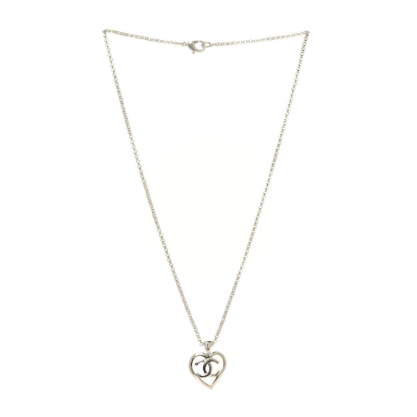 CC Heart Chain Pendant Necklace Gold