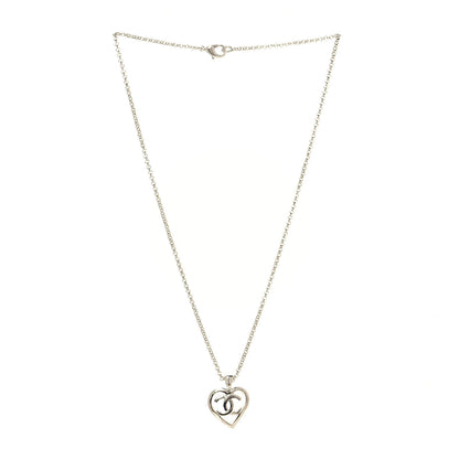 Chanel CC Heart Chain Pendant Necklace Gold 3 of 7