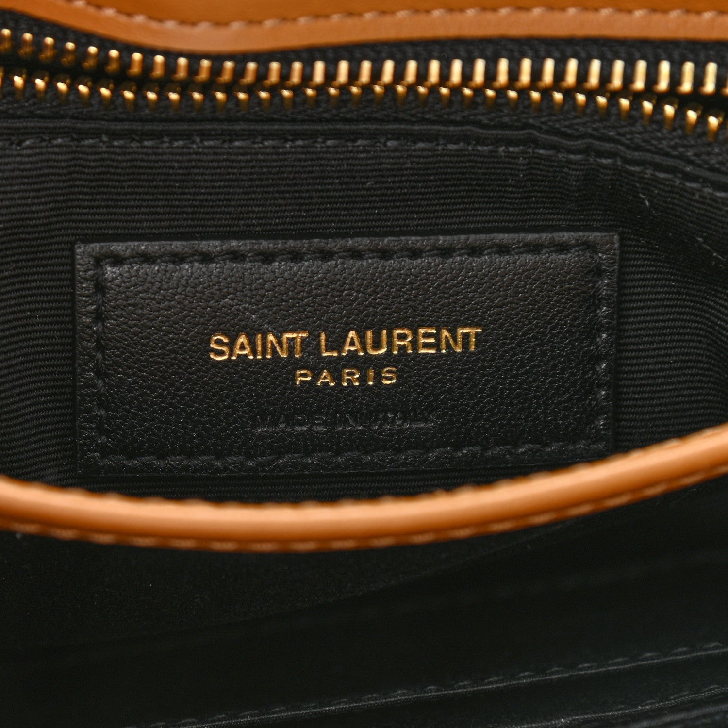Saint Laurent Calfskin Y Quilted Monogram Toy Loulou Crossbody Bag Dark Natural 7 of 11