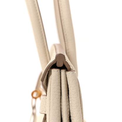 Hermes Taurillon Clemence Birkin 30 Craie 11 of 13