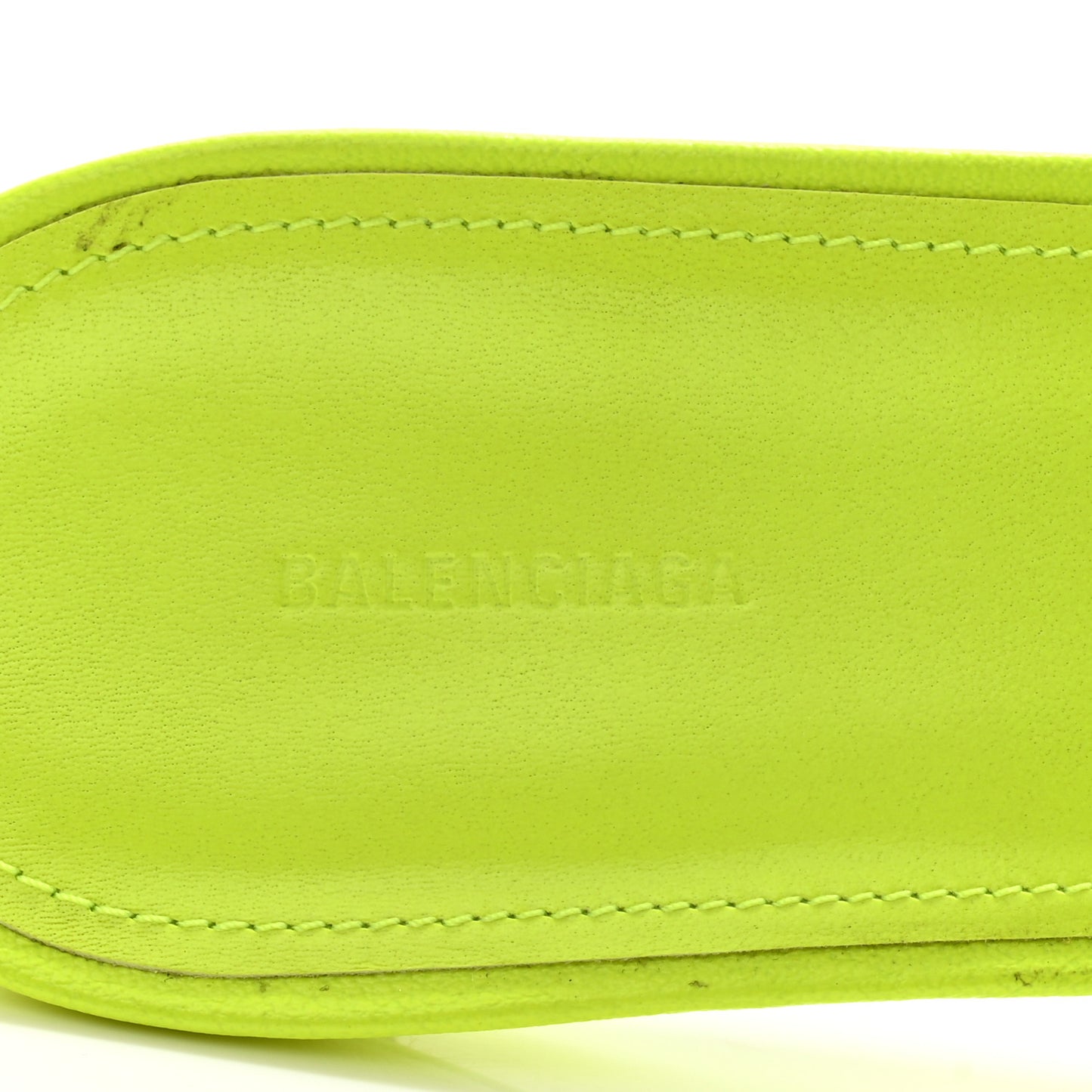 Agneau Arena Cagole 50mm Slide Sandals 41.5 Fluo Yellow