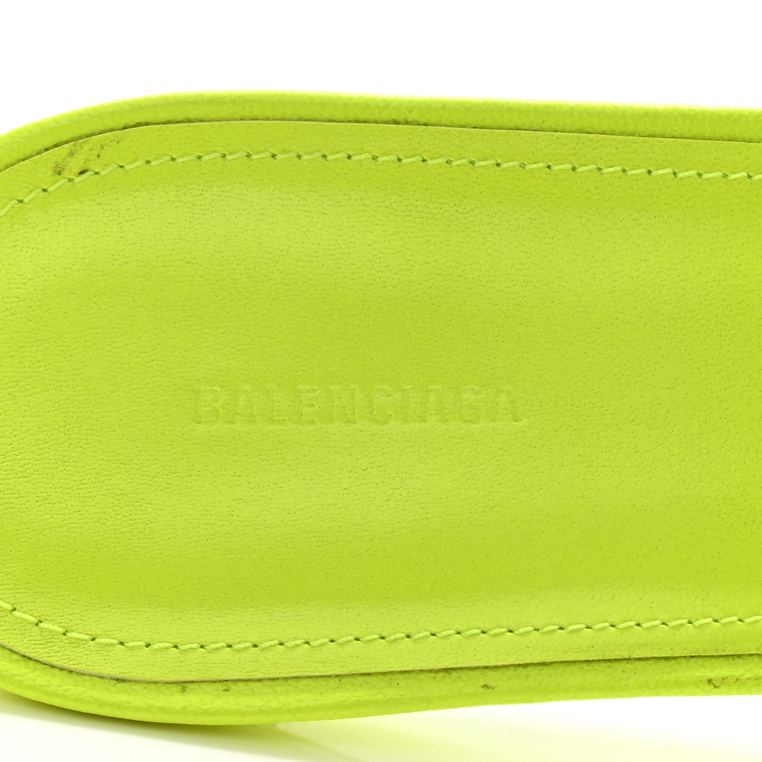 Balenciaga Agneau Arena Cagole 50mm Slide Sandals 41.5 Fluo Yellow 5 of 12