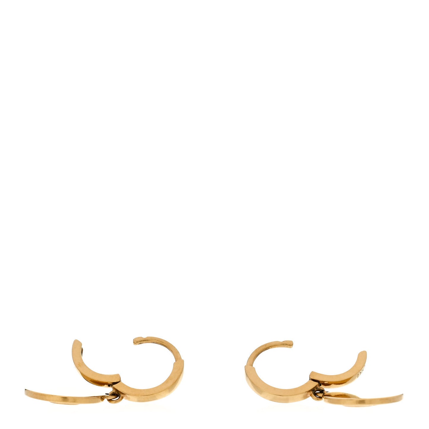 Metal CD Earrings Aged Gold