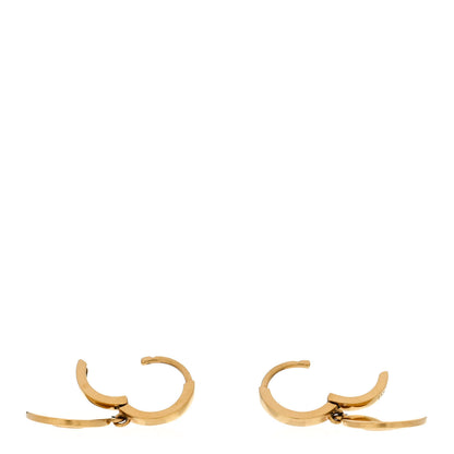 Christian Dior Metal CD Earrings Aged Gold 3 of 4