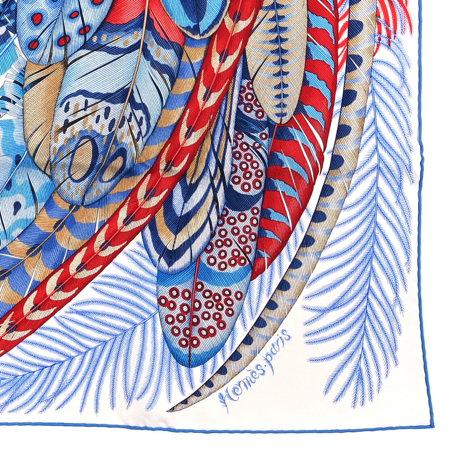 Hermes Silk Plumes En Fete Scarf 90 1575335 – FASHIONPHILE