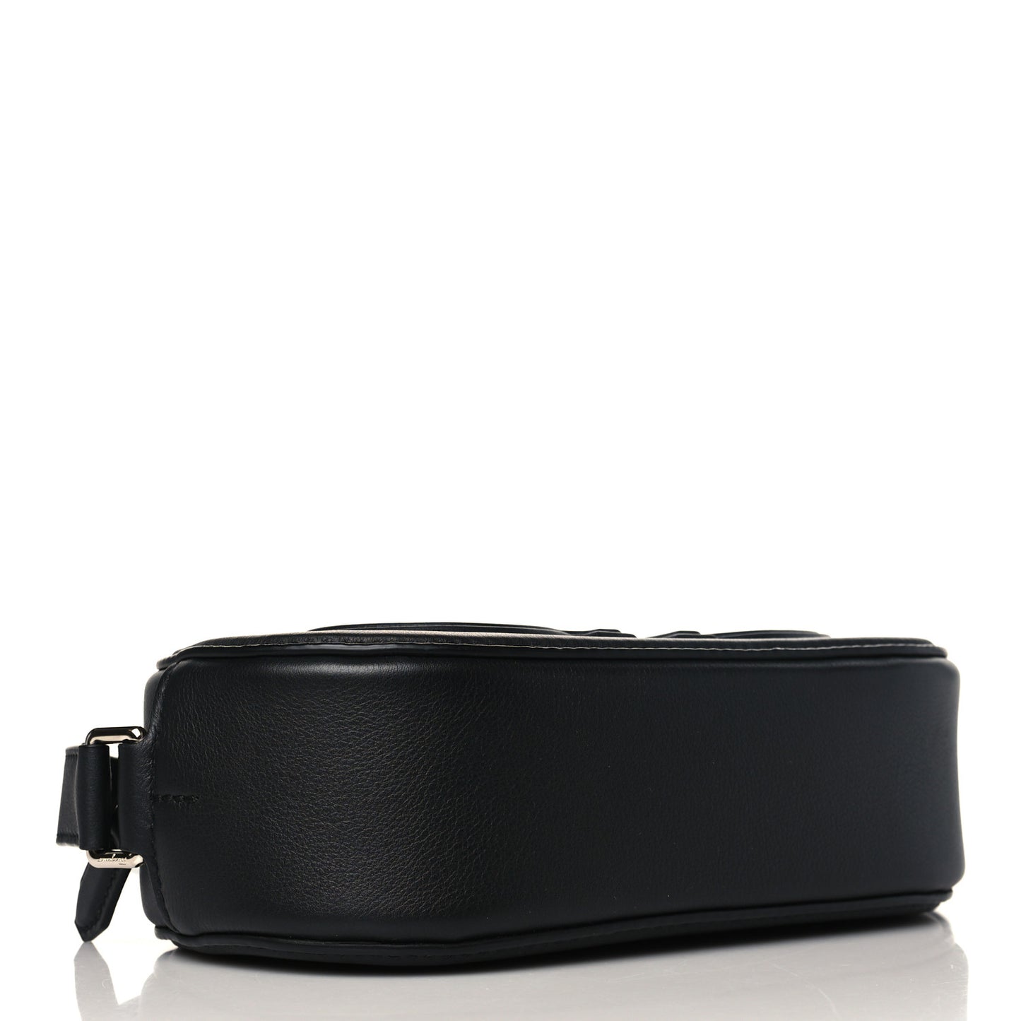 Calfskin Double Gancio Crossbody Bag Black