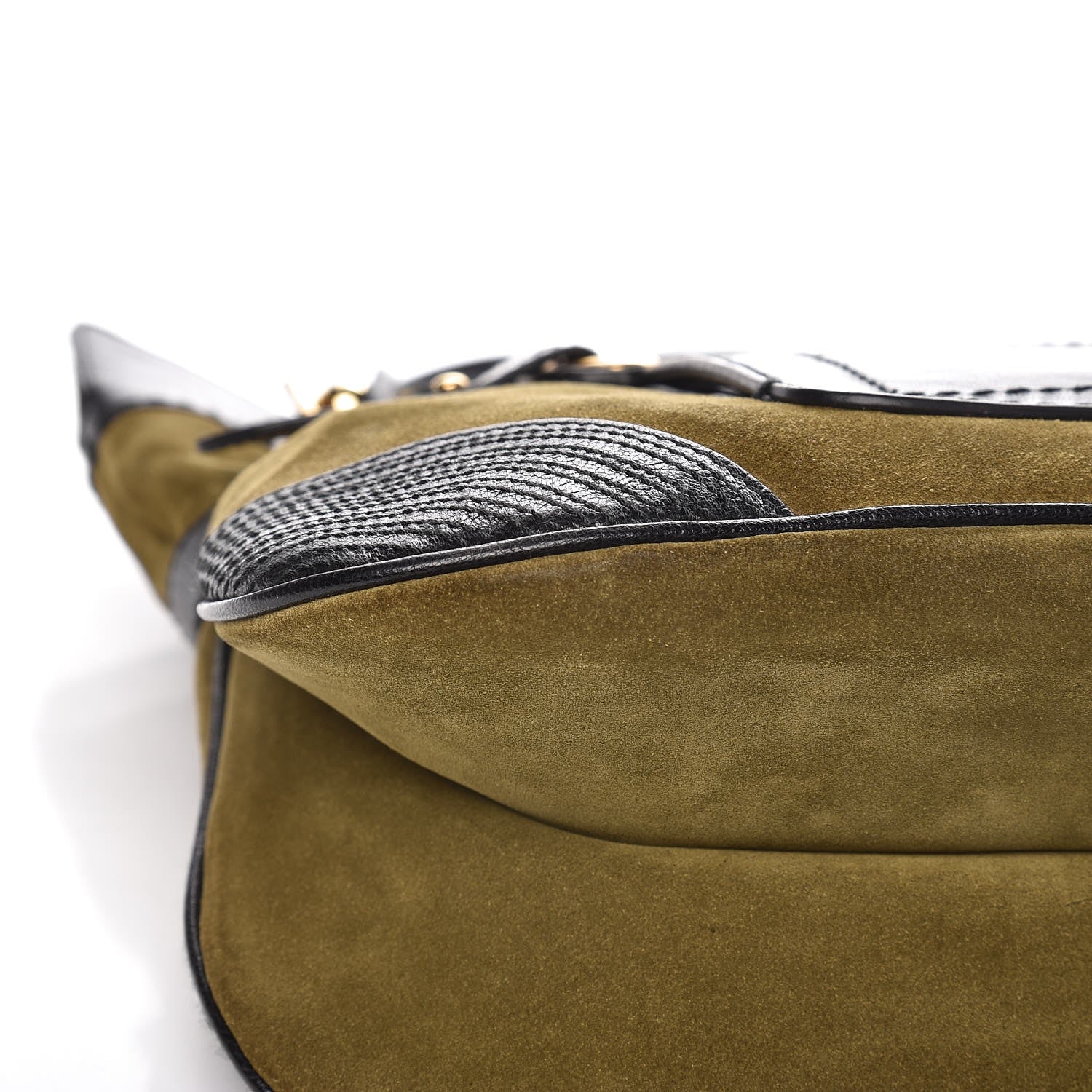 Balenciaga Suede Tote Bag Olive Black 8 of 9