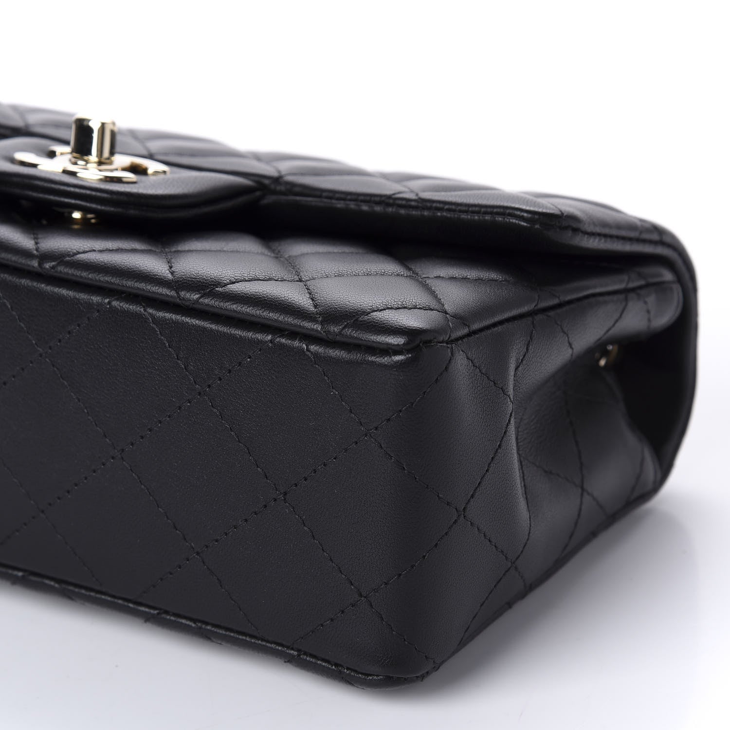Chanel Lambskin Quilted Mini Rectangular Flap Black 7 of 11