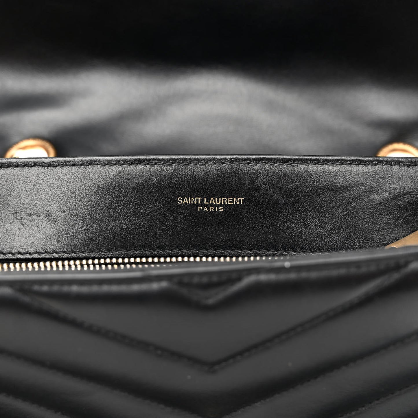 Calfskin Y Quilted Monogram Medium Loulou Chain Satchel Black