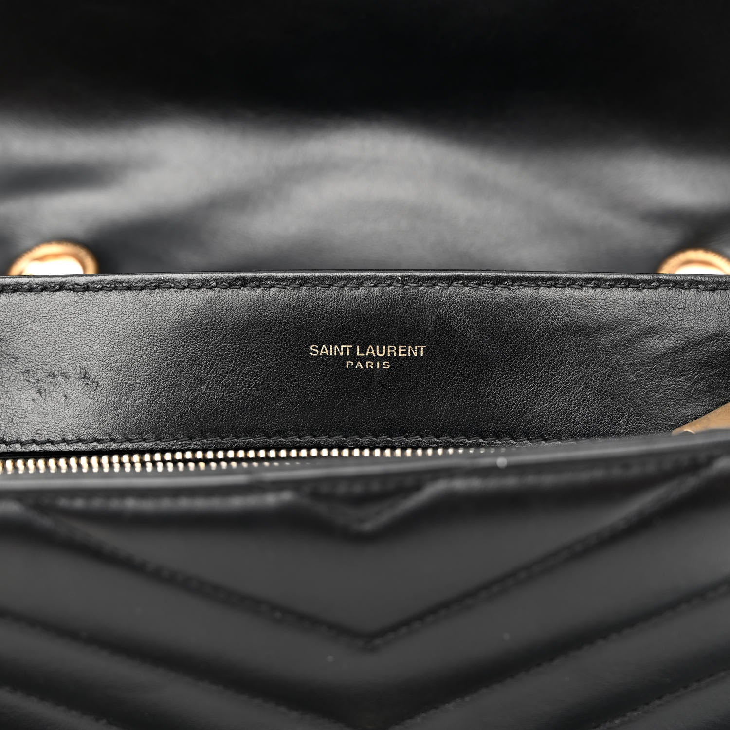 Saint Laurent Calfskin Y Quilted Monogram Medium Loulou Chain Satchel Black 6 of 11