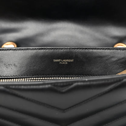 Saint Laurent Calfskin Y Quilted Monogram Medium Loulou Chain Satchel Black 6 of 11