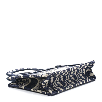 Christian Dior Oblique Mini Book Tote Blue Multicolor 4 of 10