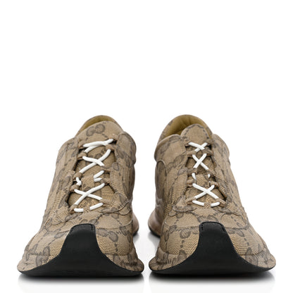 Gucci Ultralight Plume Calfskin Monogram Printed Mens Gucci Run Sneakers 11.5 Beige Ebony 2 of 11