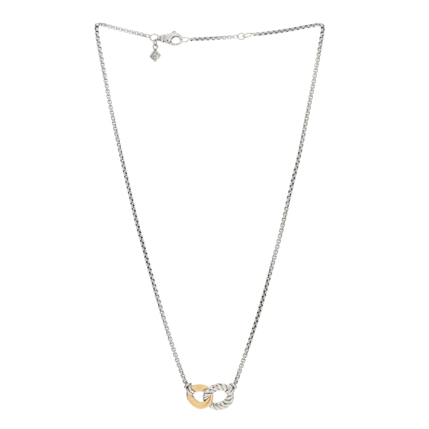 Sterling Silver 18K Yellow Gold Belmont Pendant Necklace