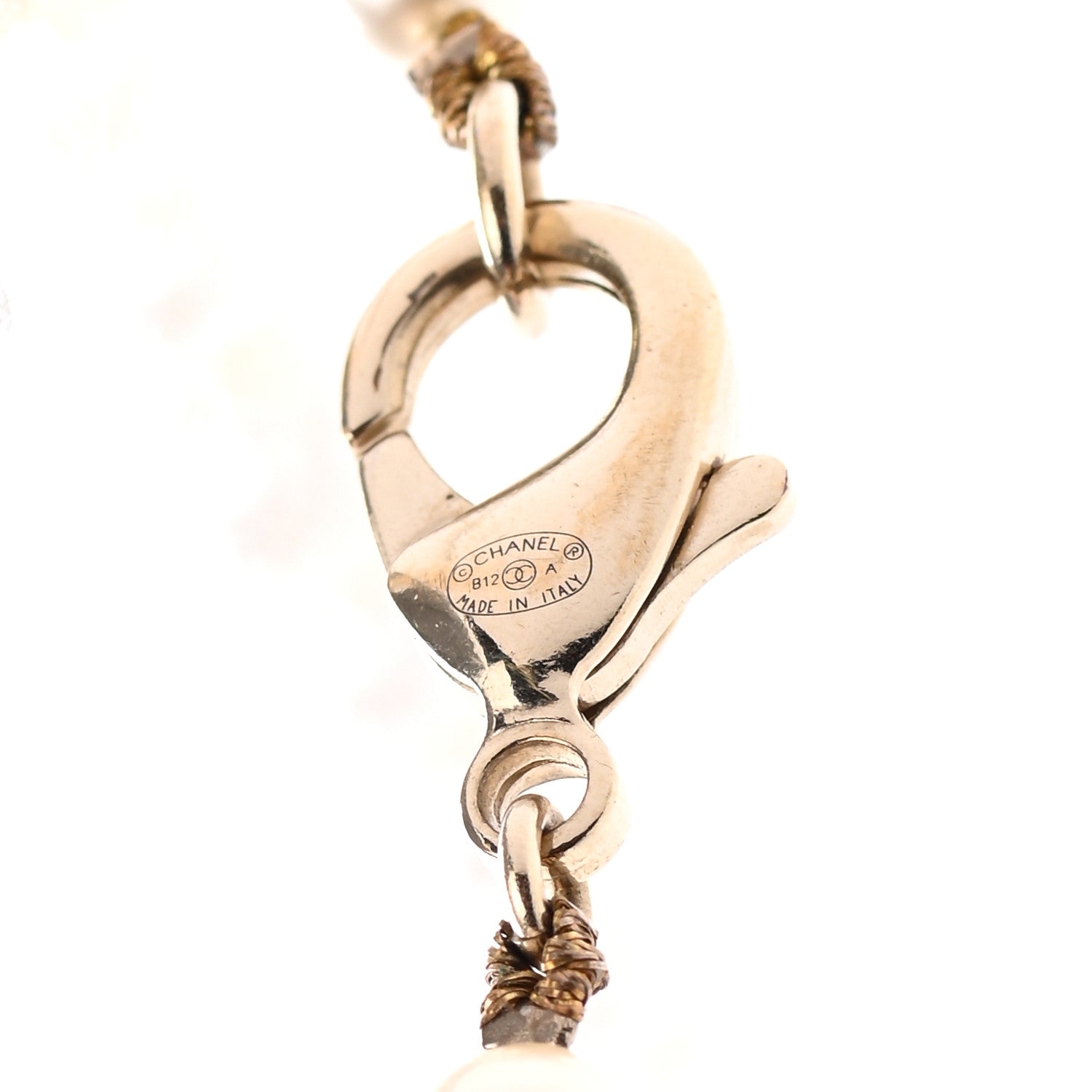 Chanel Graduated Pearl CC Long Necklace Gold 6 of 9