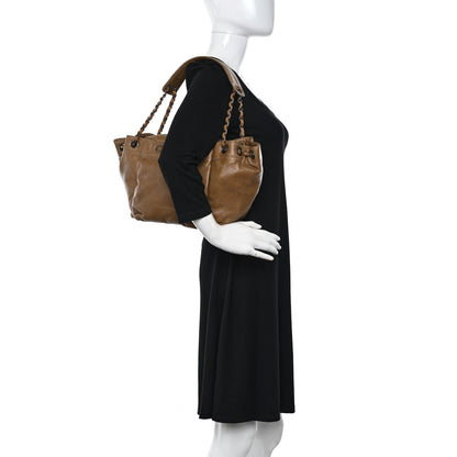 Chanel Lambskin Lax Accordion Flap Beige 2 of 17