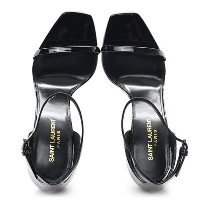 Saint Laurent Patent Calfskin Opyum 110 Sandals 39 Black 2 of 10