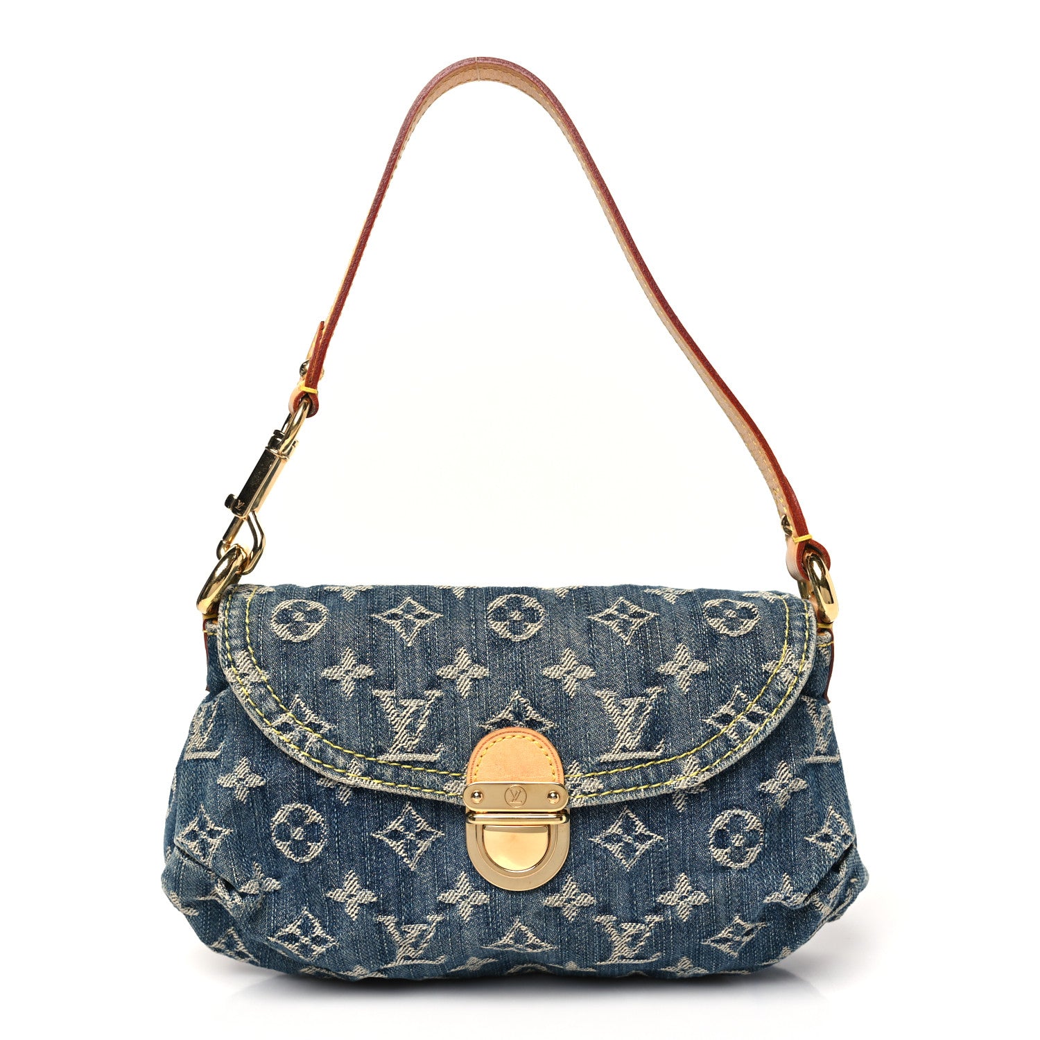 Louis Vuitton Monogram Denim Mini Pleaty Blue 1 of 9