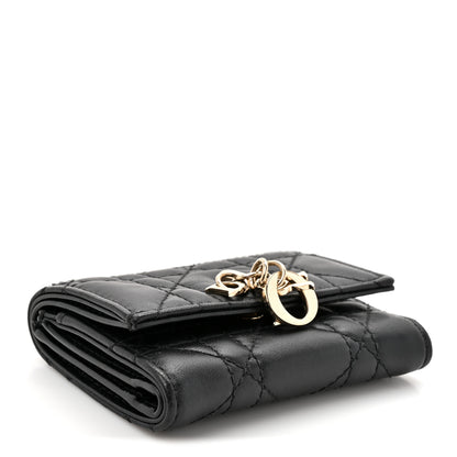 Christian Dior Lambskin Cannage My Dior Veronia Wallet Black 3 of 10