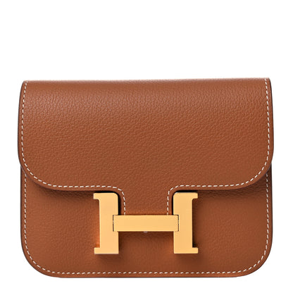 Hermes Evercolor Constance Slim Wallet Gold 1 of 7