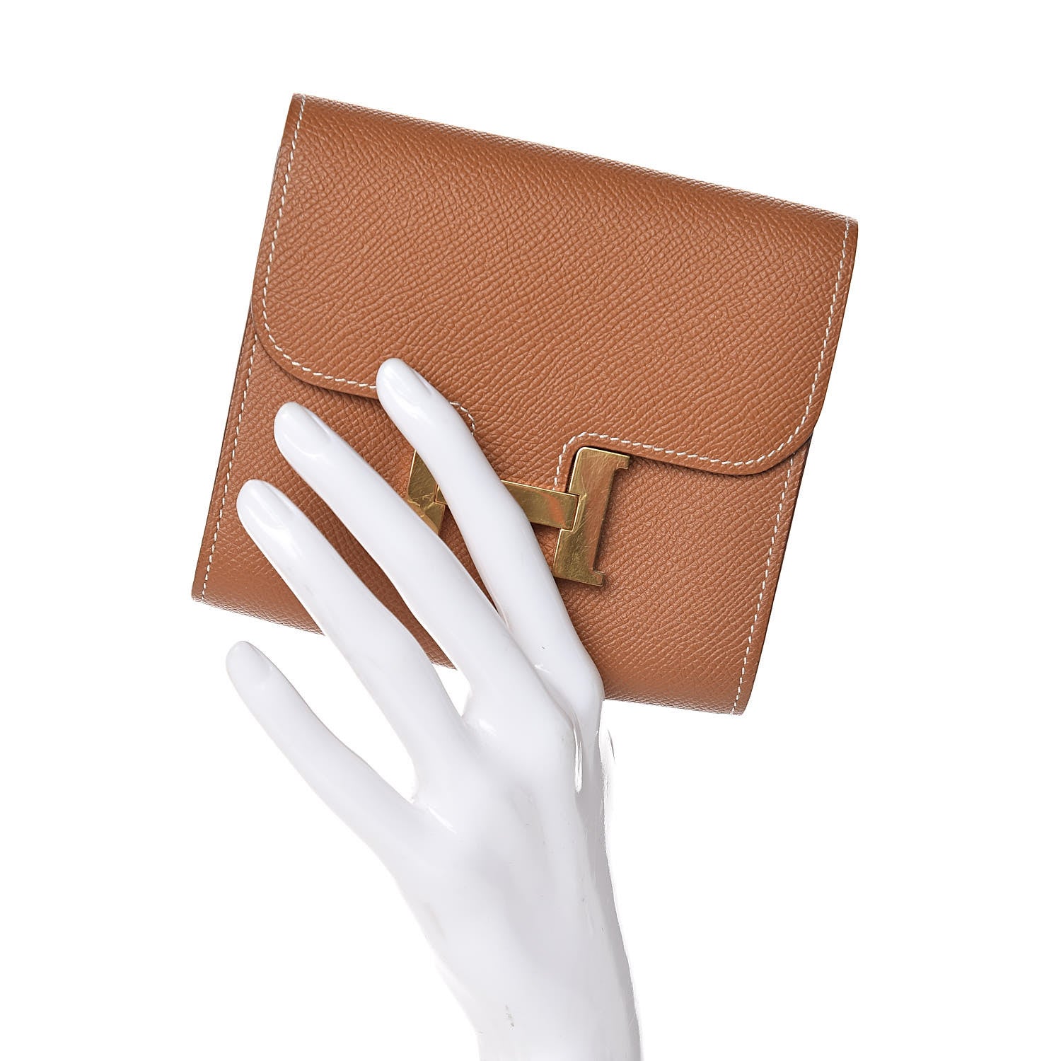 Hermes Epsom Constance Short Wallet Gold 2 of 9