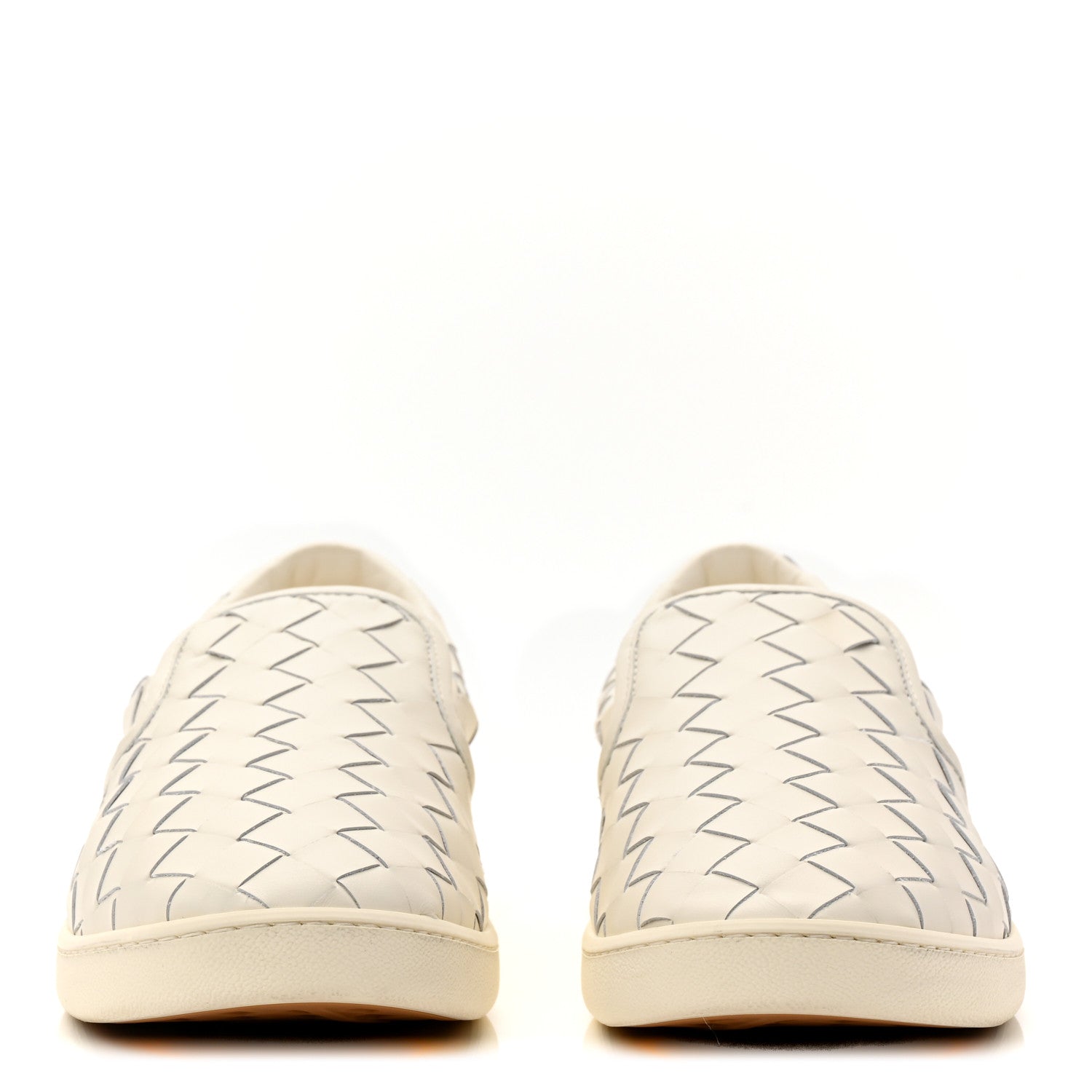 Bottega Veneta Nappa Intrecciato Mens Sawyer Slip On Sneakers 46 White 3 of 10
