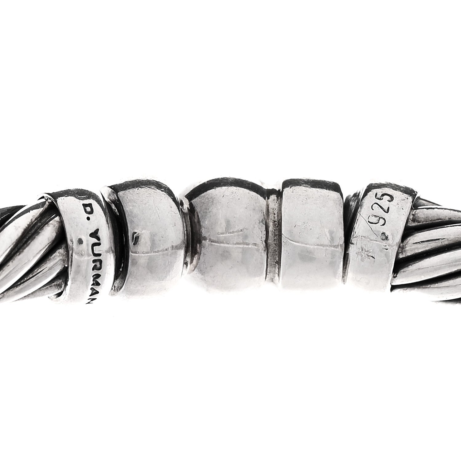 David Yurman Sterling Silver Diamond Cultured Pearl Metro Link Bracelet 3 of 3