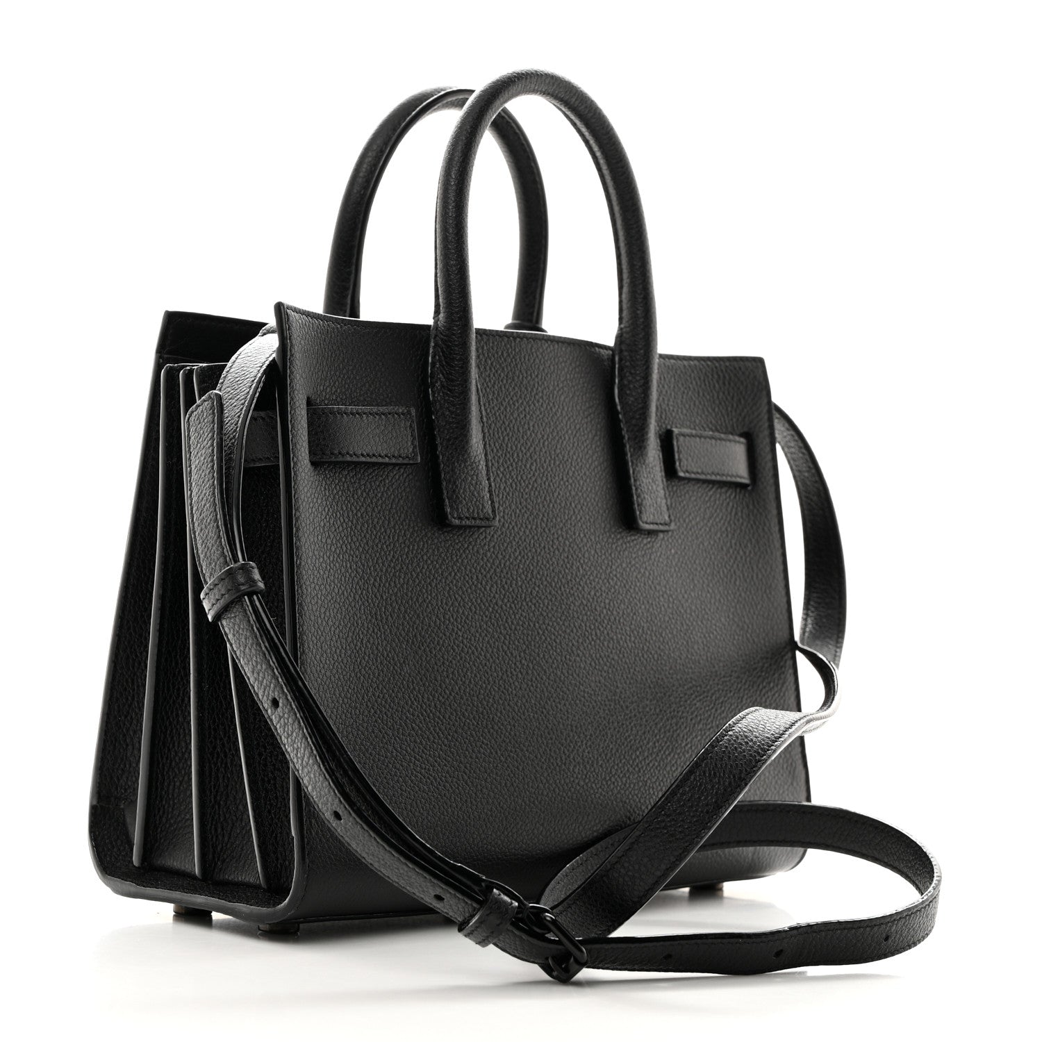 Saint Laurent Grained Calfskin Nano Sac De Jour Black 2 of 10