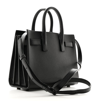 Saint Laurent Grained Calfskin Nano Sac De Jour Black 2 of 10