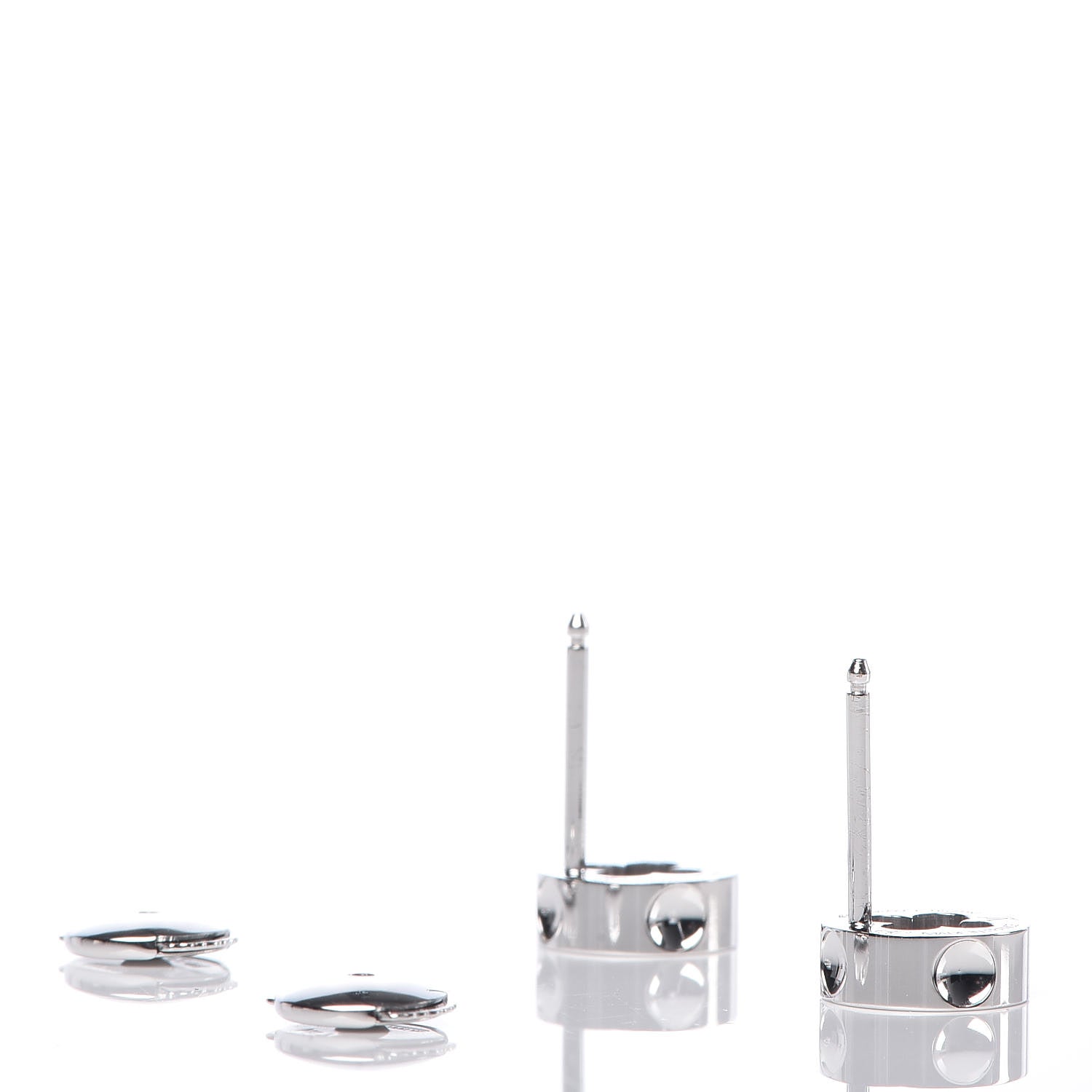 Louis Vuitton 18K White Gold Empreinte Ear Studs Earrings 3 of 5
