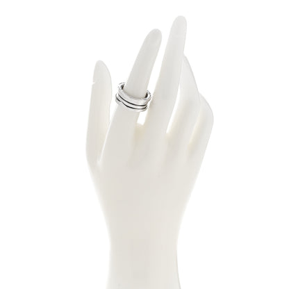 Bulgari 18K White Gold B.Zero1 Two-Band Ring 54 6.75 2 of 8
