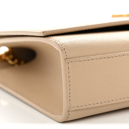 Saint Laurent Grain De Poudre Medium Monogram Kate Satchel Dark Beige 8 of 14