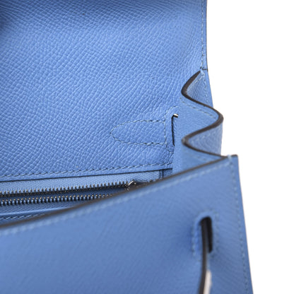 Hermes Epsom Kelly Sellier 25 Bleu Paradis 15 of 40