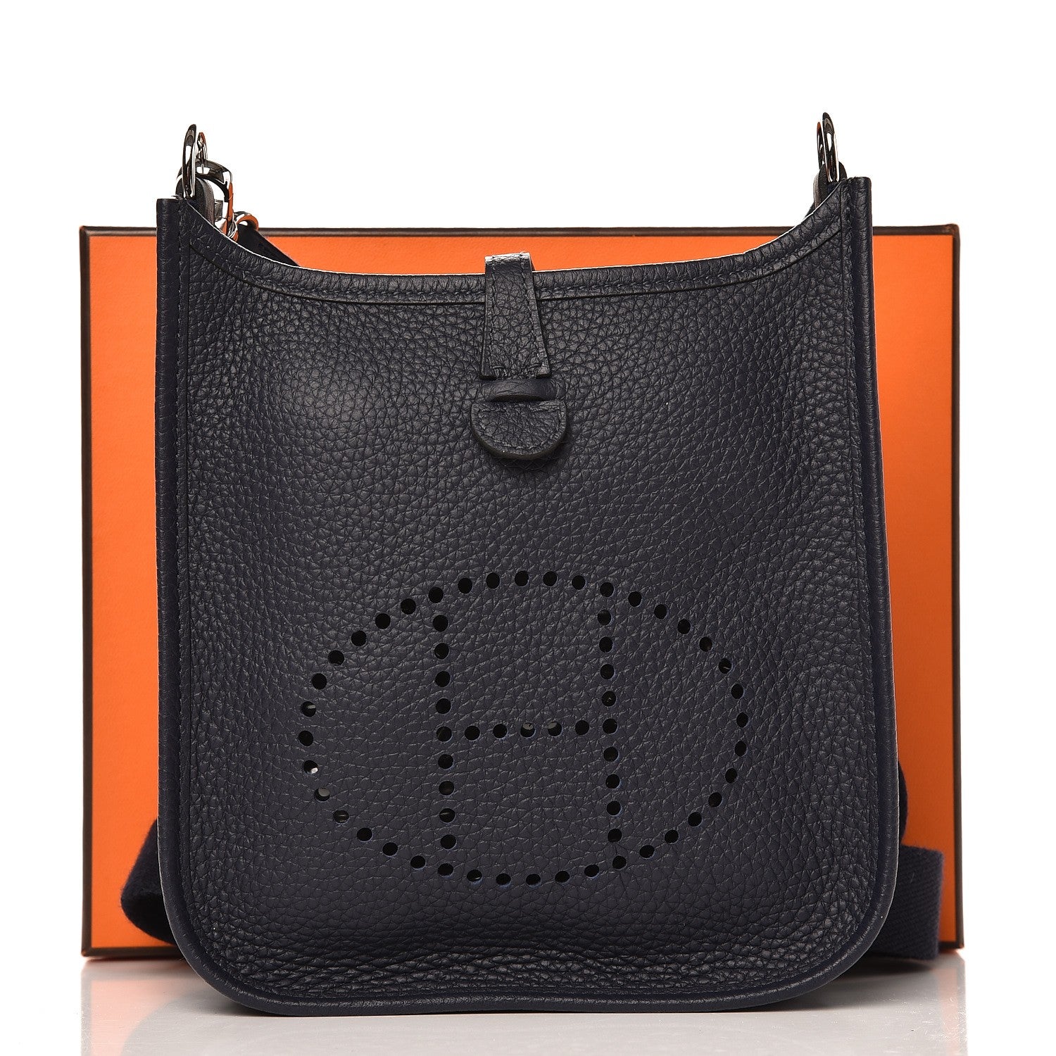 Hermes Taurillon Clemence Evelyne TPM Bleu Obscur 9 of 9