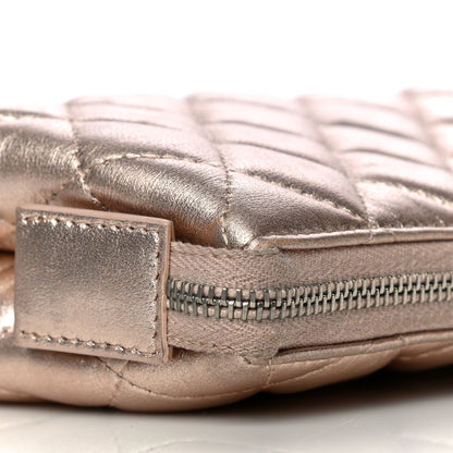 Chanel Metallic Lambskin Quilted Cosmetic Pouch Light Gold 15 of 16