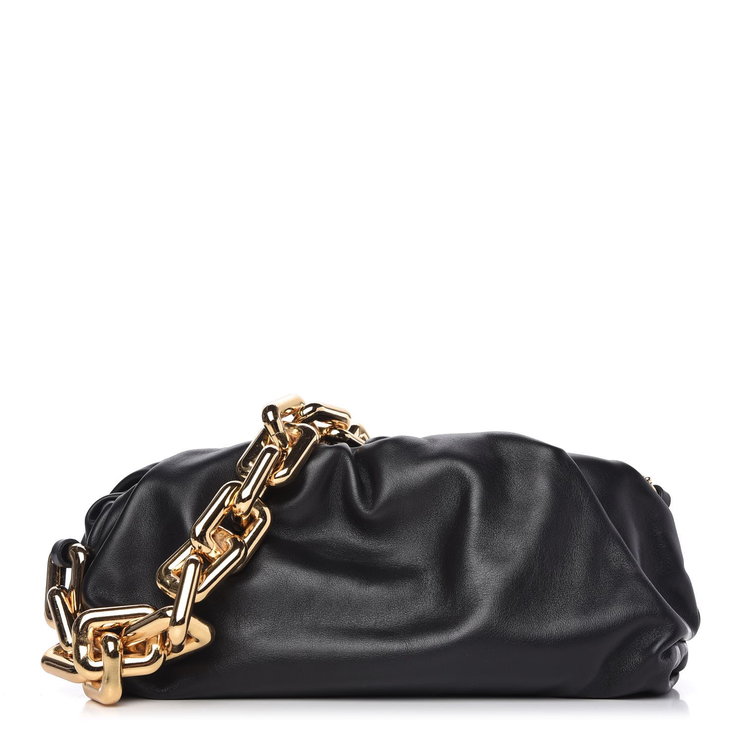 Bottega Veneta Calfskin The Pouch Chain Black 1 of 9
