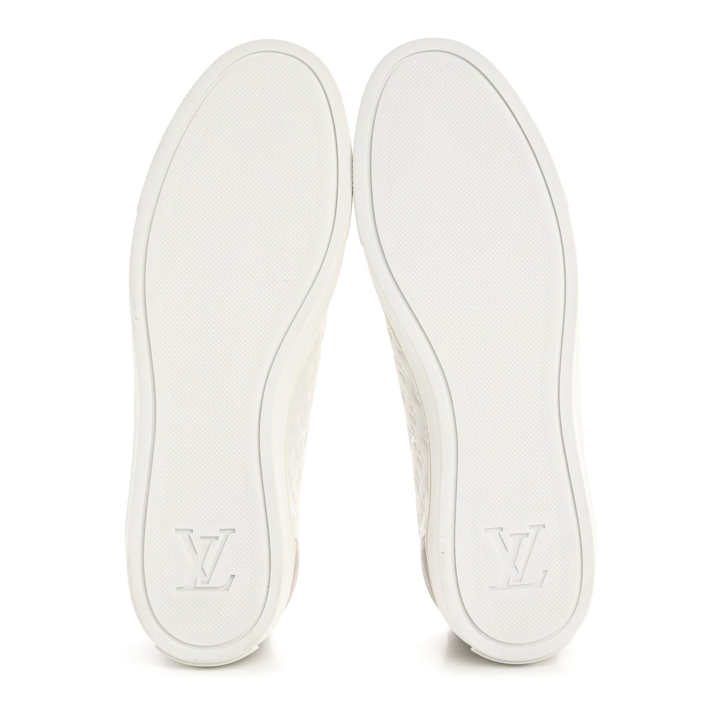 Calfskin Suede Monogram Punchy Sneaker 38 White