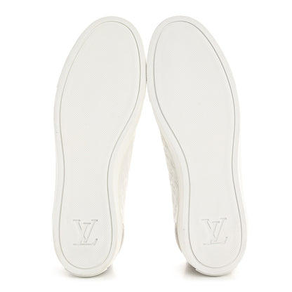 Louis Vuitton Calfskin Suede Monogram Punchy Sneaker 38 White 6 of 8