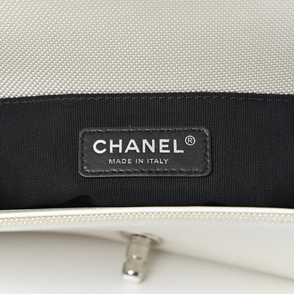 Chanel Canvas Quilted Small Fluo Boy Flap White Black Yellow 6 of 12