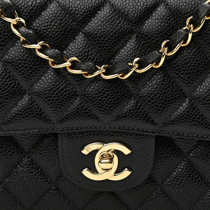 Chanel Caviar Quilted Medium Double Flap Black 8 of 11