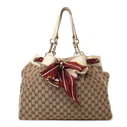 Gucci Monogram Large Positano Tote Off White 1 of 10