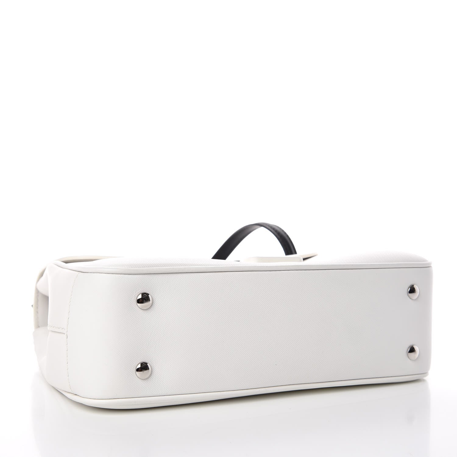 Burberry Trench Calfskin Medium DK88 Top Handle Bag Chalk White 5 of 11