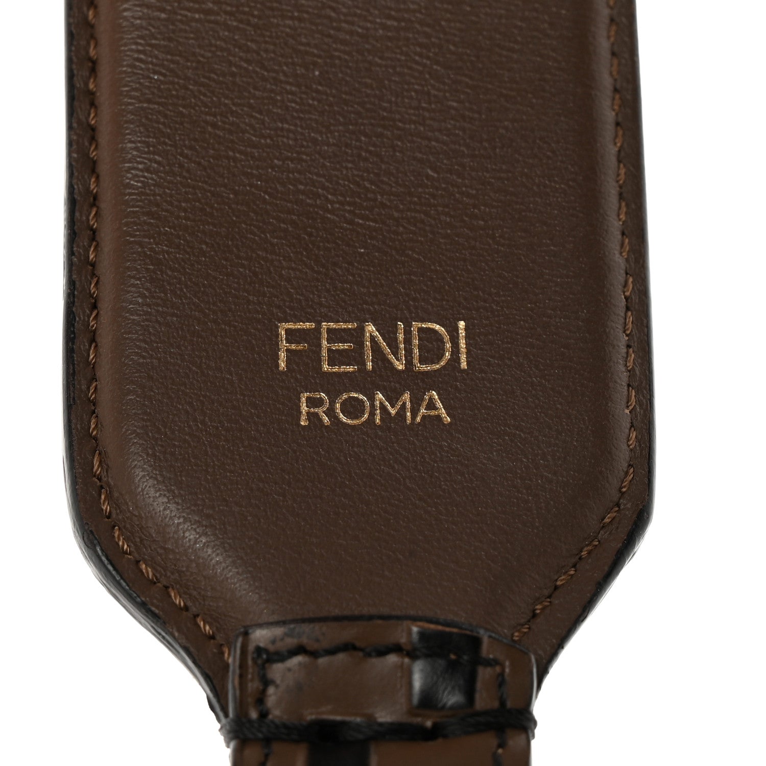 Fendi Calfskin FF 1974 Embossed Mini Strap You Maya Black 3 of 5