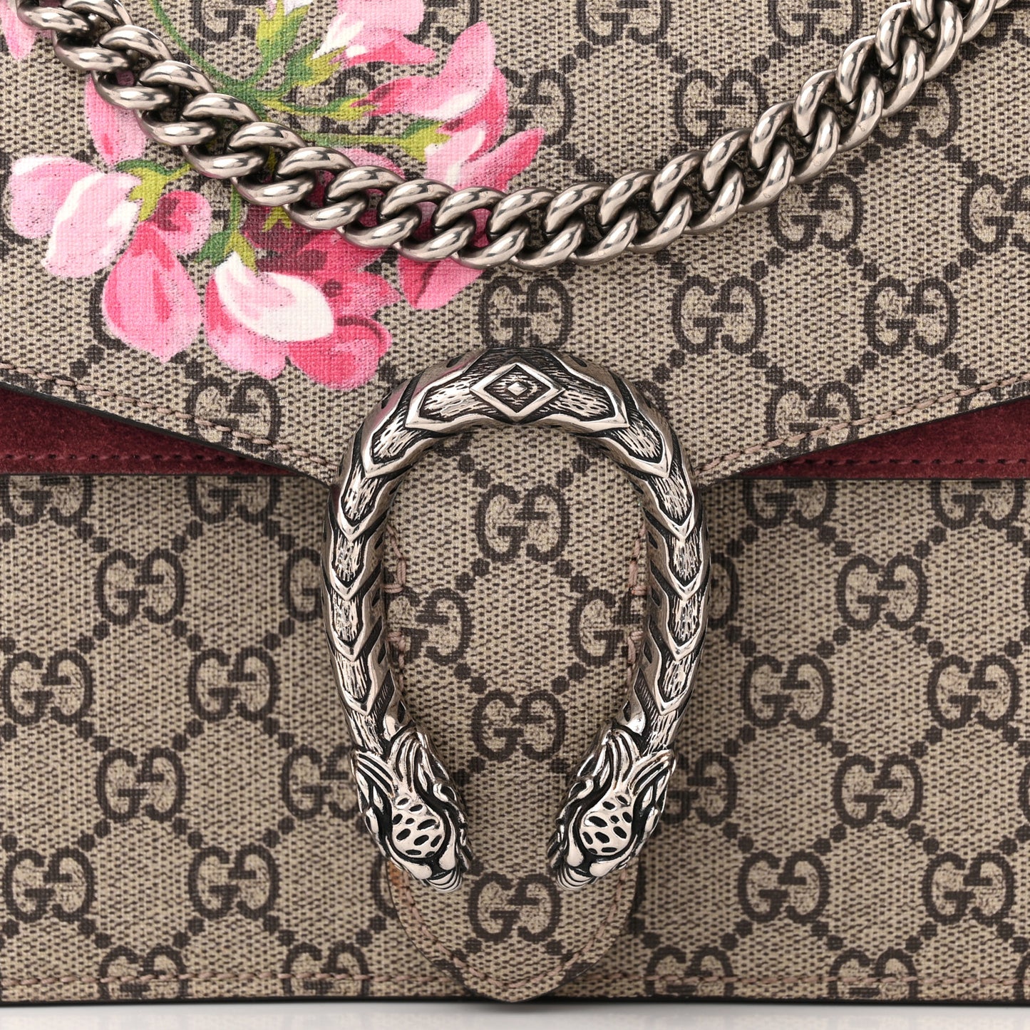 GG Supreme Monogram Blooms Small Dionysus Shoulder Bag Beige Multicolor Dry Rose